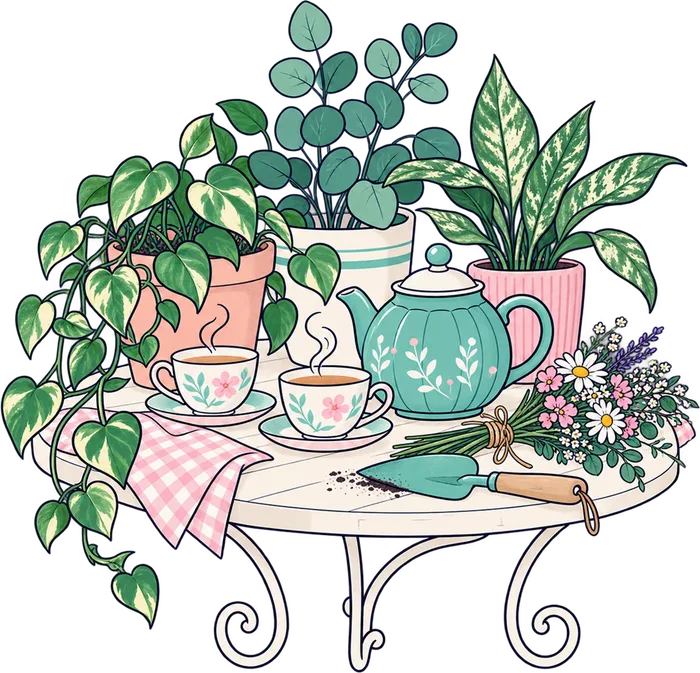 Atelier botanique (illustration)